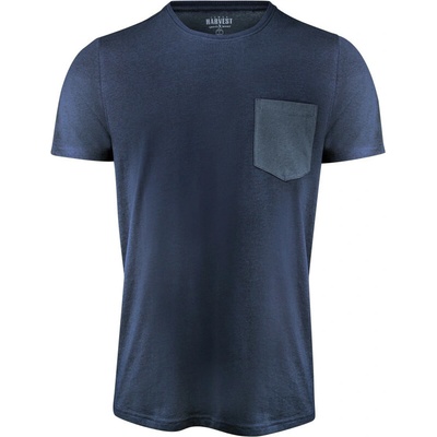James Harvest Walcott T-Shirt Men Two-Tone krátký rukáv pánské COT62402000301-navy