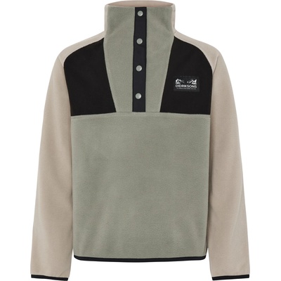 Didriksons Детски поларен пуловер Didriksons Kid's Yokto Half-Buttons 2 Fleece jumper - Wilted Leaf - размер 120 (704-4475-0811)