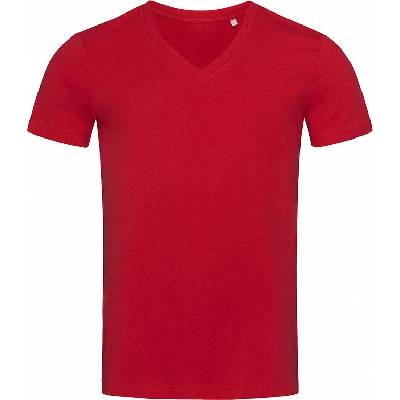 Stedman pánske tričko James V-neck Papriková červené