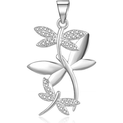 Moiss stříbrný přívěsek Vážky se zirkony P0001123