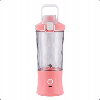 Verk 07296 Láhev se Smoothie mixérem LED RGB 600 ml růžová