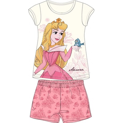 Princess licence Dívčí pyžamo Princess 5204C254W žlutá růžová