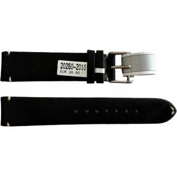 Buzzufy Мока черен кожен каишка с шев 20 мм