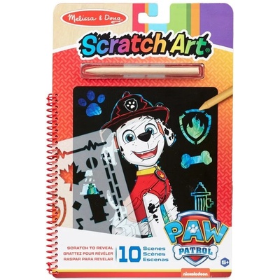 Melissa & Doug Книжка със скреч картини Melissa & Doug - Маршал от Пес Патрул (33261)