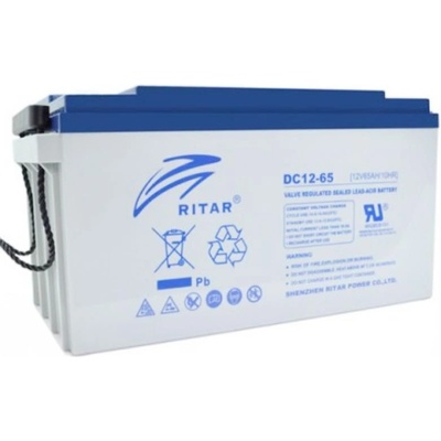 Ritar Оловна AGM Deep cycle батерия RITAR (DC12-65), 12V, 65Ah, 350 / 167 /182 mm F5/M8 / F11/M6 RITAR, За соларни системи (RITAR-DC12-65)