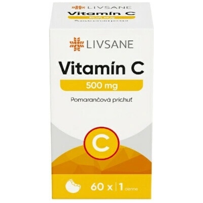 LIVSANE Vitamín C 500 mg 60 žuvacích tabliet