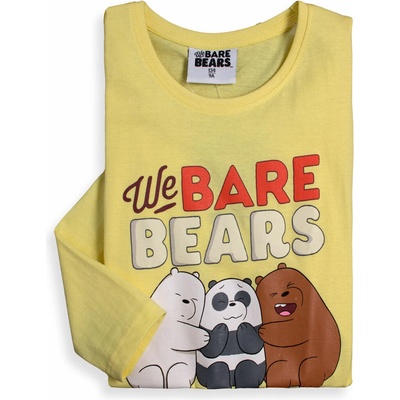Dievčenské tričko We Bare Bears žlté