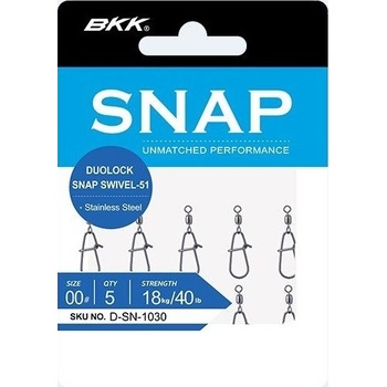 BKK Karabínka s Obratlíkom Duolock Snap Swivel-51 veľ.3 5 ks