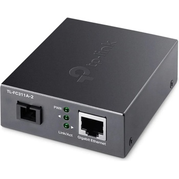 TP-Link Медиа конвертор TP-Link TL-FC311A-2, 10/100M/1000Mbps WDM Media Converter, 1x 10/100/1000 Mbps RJ45 Port (Auto MDI/MDIX), 1x Gigabit SC Fiber Port (TL-FC311A-2)