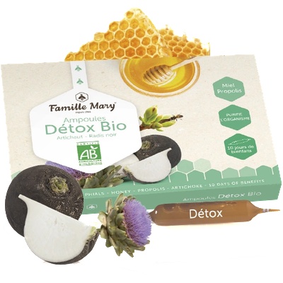 Famille Mary Ампули Детокс (с артишок, розмарин, пчелен мед и черна ряпа) 10 ампули за пиене | Famille Mary (083815 FM)