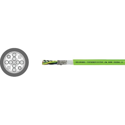 Helu TOPGEBER 512 vedenie čidiel 6 x 0.25 mm² + 3 x 0.25 mm² zelená 707418 50 m