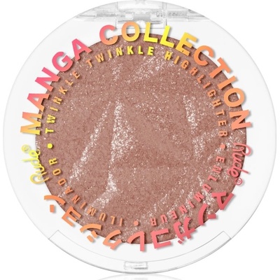 Rude Cosmetics Manga Collection Twinkle Twinkle Highlighter kompaktní pudrový rozjasňovač Sawa-Chan's Heart 4 g