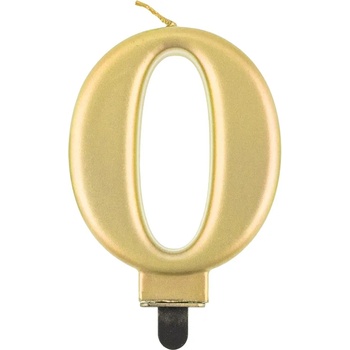 Image 1 of Godan Свещ за рожден ден 0 металик златиста