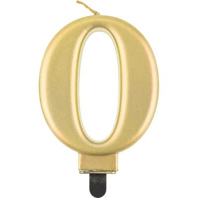 Godan Свещ за рожден ден 0 металик златиста