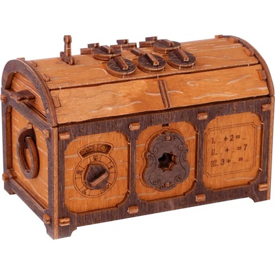 WOODEN CITY 3D dřevěné puzzle Escape room: Truhla s pokladem 165 ks – Zboží Mobilmania