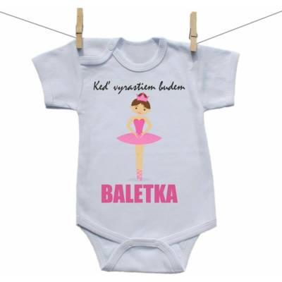 Boodyy Body s krátkym rukávom Keď vyrastiem budem baletka