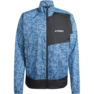 adidas Яке Adidas Men's Trail Wind Wind-Resistant Performance Running Jacket - Pulse Blue