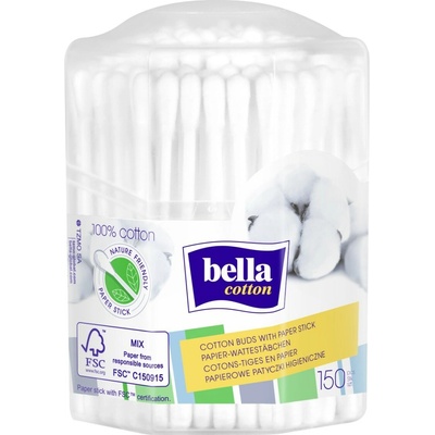 bella Bella Cotton Papierové vatové tyčinky na čistenie uší 150 ks