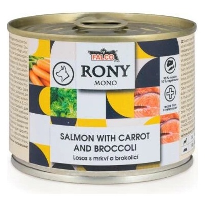 Rony Mono s lososom s mrkvou a brokolicou 15 x 200 g