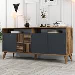 TopMebel Шкаф Milan TopMebel от меламин в орех - антрацит 180x35x78, 6cm