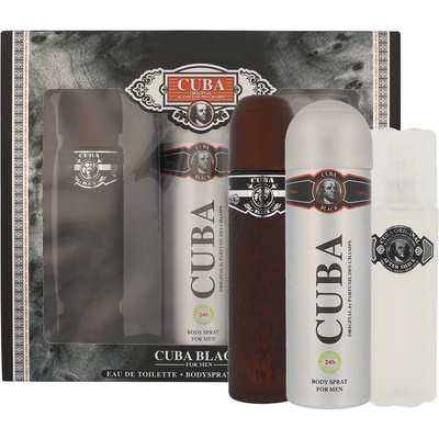 Cuba Black EDT 100 ml + voda po holení 100 ml + dezodorant 200 ml darčeková sada