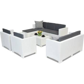 Image 1 of BICA Комплект мебели за отдих от техноратан Colorado Relax Corner 8 бяла Bica (BCCOLLCOR8BL)