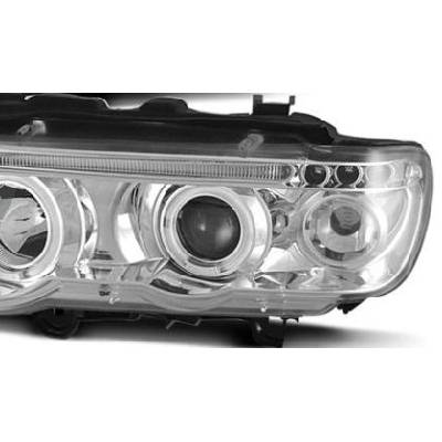 Кристални фарове Angel Eyes BMW X5 (99-03) - хром