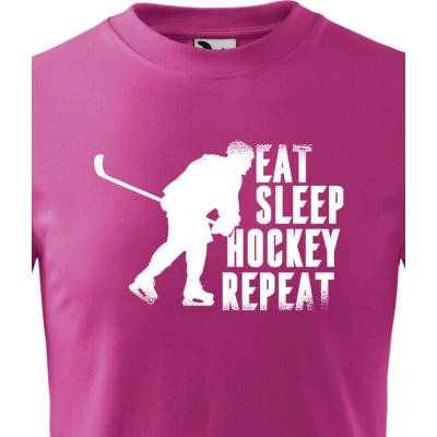 Dětské tričko Eat sleep hockey repeat PurpurováCanvas Dětské tričko Bezvatriko.cz 2690