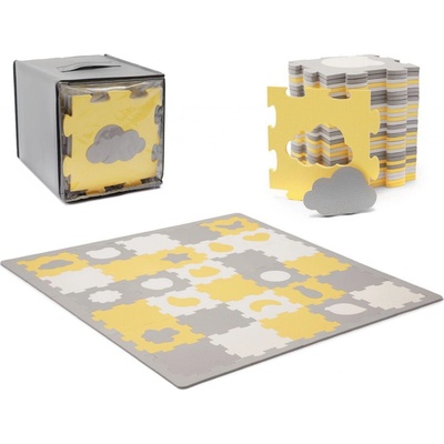 Kinderkraft Luno Shapes Pěnové Puzzle s Tvary Yellow 15 ks 185 x 165 cm – Zboží Dáma