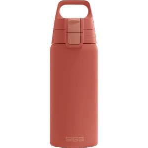 SIGG - Insulated drinking bottle - Thermos bottle Shield Therm One Eco Red - carbonated drinks - leak-proof - dishwasher safe - BPA-free - 90% recycled stainless steel - rust red - 0.5L - 6022.40 (6022.40)
