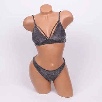 Image 1 of Черни блестящи дамски бански