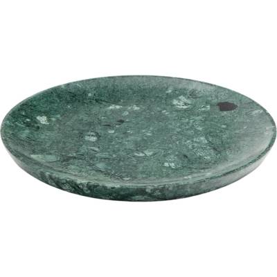 Zelený mramorový servírovací talíř Kave Home Ecin 30 cm
