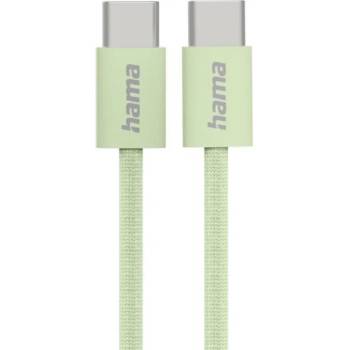 Hama Кабел Hama - Fabric, USB-C/USB-C, 1 m, зелен (201726)