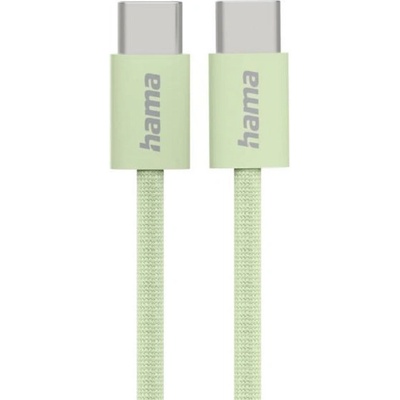 Hama Кабел Hama - Fabric, USB-C/USB-C, 1 m, зелен (201726)