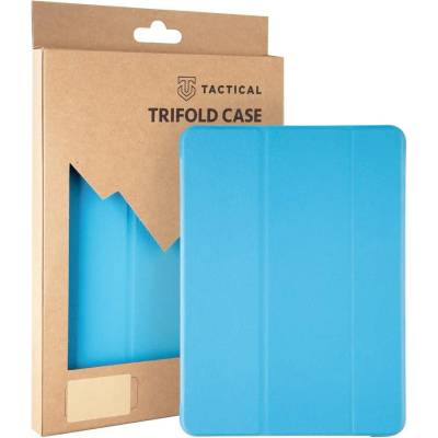 Tactical Book Tri Fold Case - калъф от изкуствена кожа и поставка за iPad 8 (2020), iPad 7 (2019) (син)