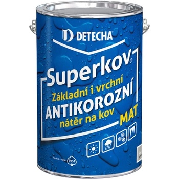 SUPERKOV Antikorózna syntetická farba 2v1 0,8 kg šedá matná