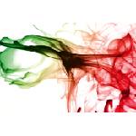 DIMEX ART Флизелинов фототапет цветен дим на бял фон 375 x 250 см