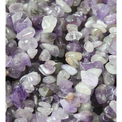 Amethyst zlomky 3-9mm - 85cm - Návlek