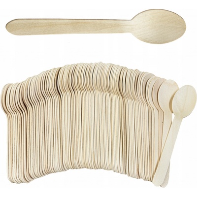 Drevené lyžice Papstar Pure