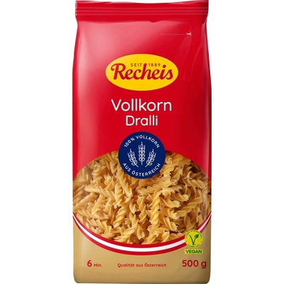 Recheis Celozrnné lehké těstoviny Fusilli 0,5 kg