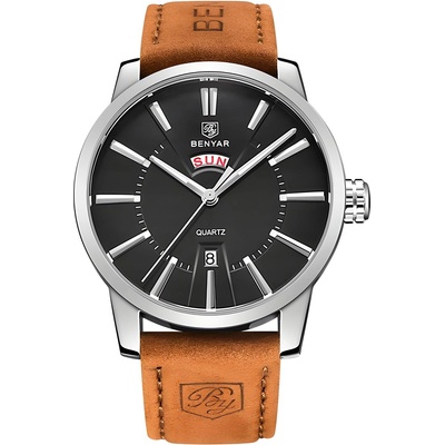 BENYAR Часовник benyar ug-14279 - Кафяво / Черно / Сребристо kp14279