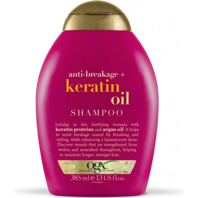 OGX Keratin Oil šampon na lámavé vlasy a roztřepené konečky 385 ml