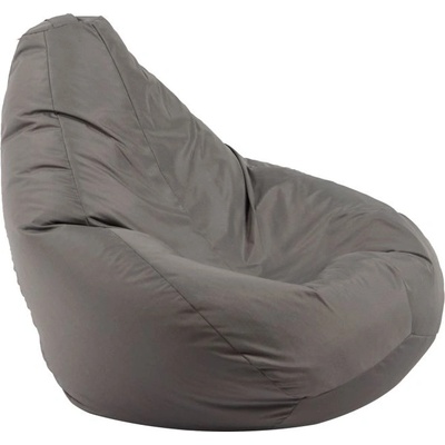 Pufrelax Пуф круша, 220л. , Nirvana Hobbit - Teteron Grey, За открито, Перящ се калъф, Пълнеж от Полистиролни перли