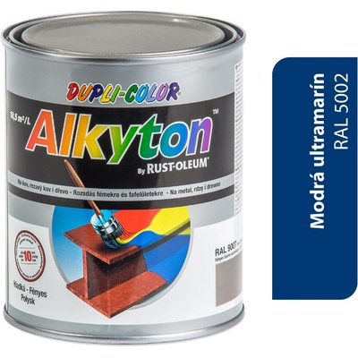 Rust Oleum Alkyton antikorózna farba na hrdzu 2v1 RAL 5002 modrá ultramarín 250 ml