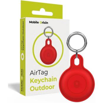 Mobile Origin Противоударен Калъф за Apple AirTag, Mobile Origin Airtag Keychain, Червен (FRL-ATOD-RED)
