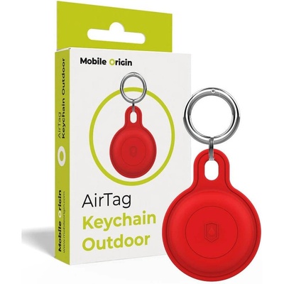 Mobile Origin Противоударен Калъф за Apple AirTag, Mobile Origin Airtag Keychain, Червен (FRL-ATOD-RED)
