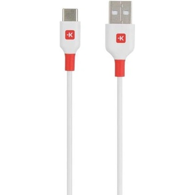 SKROSS Кабел Skross, USB-C - USB-A 2.0 мъжко, 1.2м, Бял (SKROSS-SKCA0002A-C120CN)