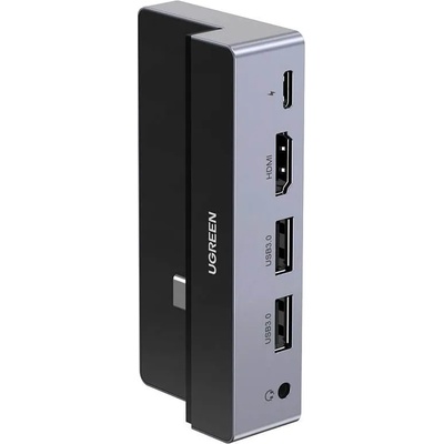 UGREEN 5in1 Multifunctional HUB USB-C 3.2 - захранване и мултифункционален хъб за свързване на допълнителна периферия за iPad Pro и USB-C устройства (сив)