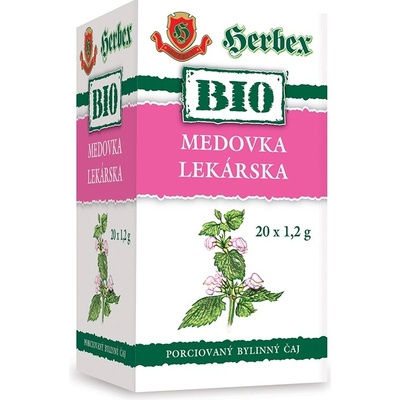 HERBEX BIO TEA MEDOVKA LEKÁRSKA bylinný čaj 20 x 1,2 g
