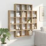 vidaXL Стенен рафт Дъб сонома 100 x 13 x 100 см Инженерна дървесина (8012246)